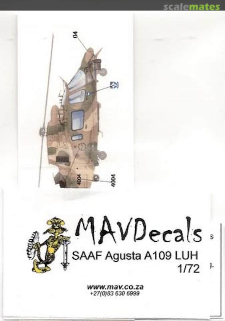 Boxart SAAF Agusta A.109 LUH MAV-720135 MAV Decals