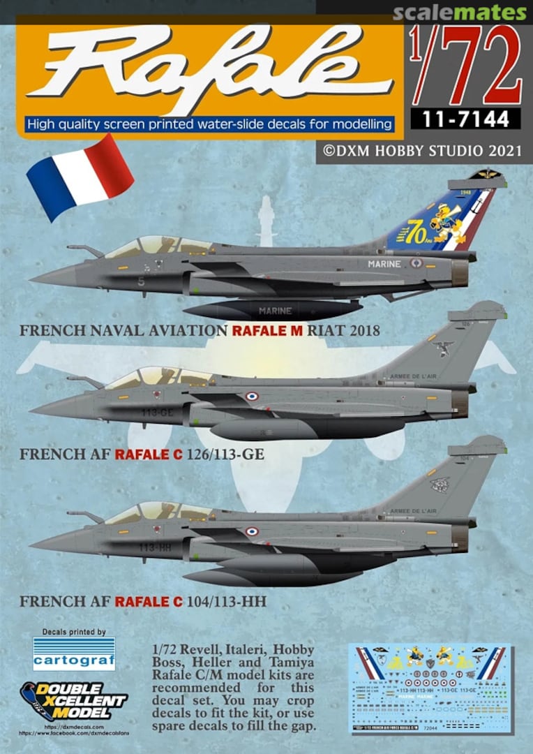 Boxart Rafale 11-7144 DXM Decals