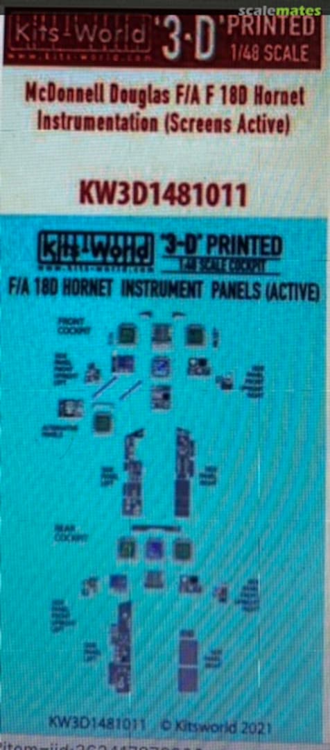 Boxart F/A-18D Hornet Instrumentation Cockpit kw3d1481011 Kits-World