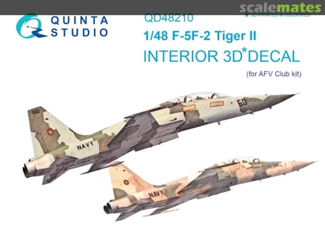 Boxart F-5F-2 Tiger II interior 3D decals QD48210 Quinta Studio