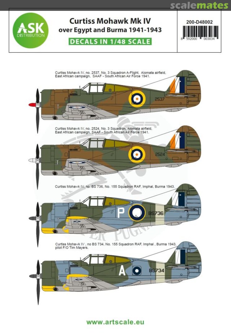 Boxart Curtiss Mohawk IV 200-D48002 ASK