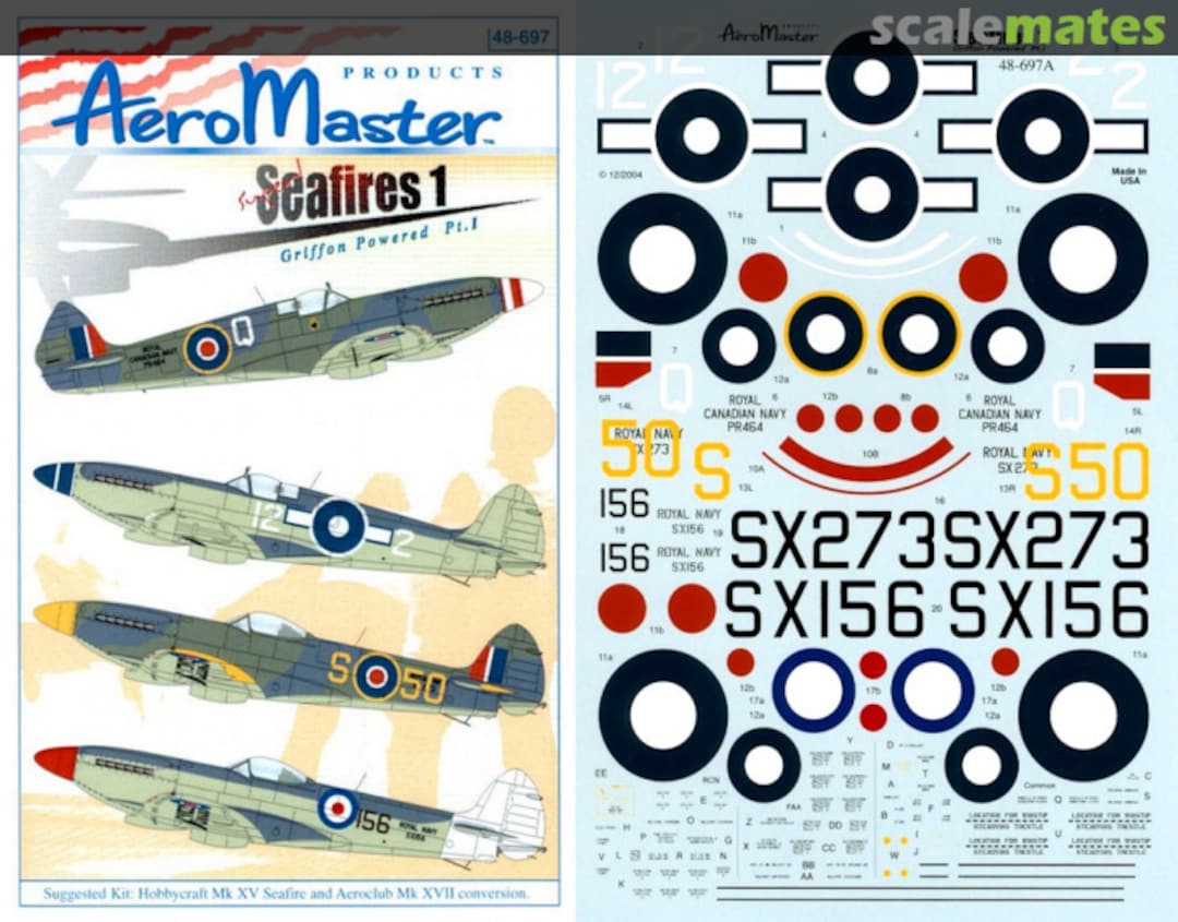 Boxart Super Seafires 1 48-697 AeroMaster