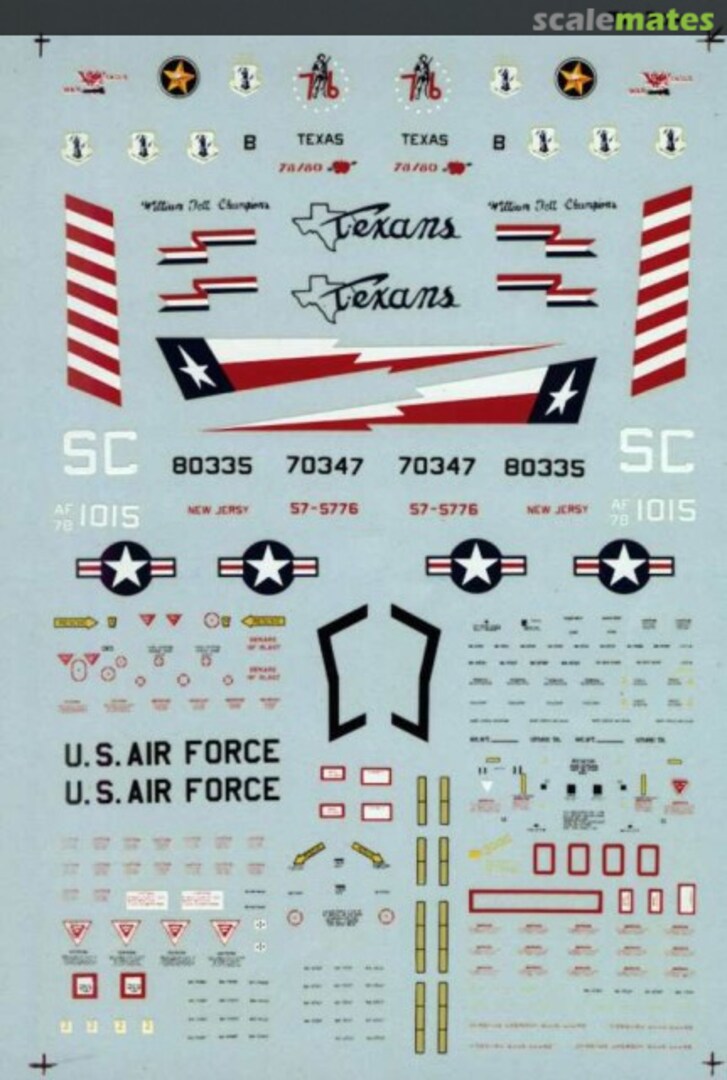 Boxart Air National Guard F-101B, F-105B, A-7D 72-304 Microscale