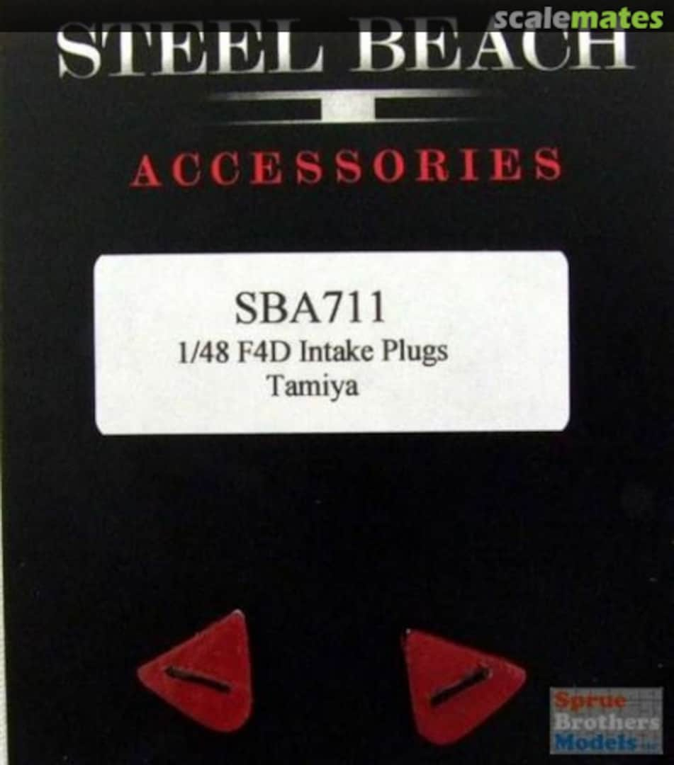 Boxart F4D Skyray Intake Plugs Red Pre-Painted 48087 Steel Beach