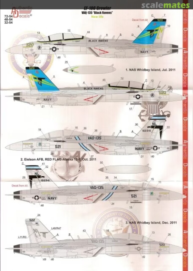 Contents EA-18G Growler 48-54 Authentic Decals