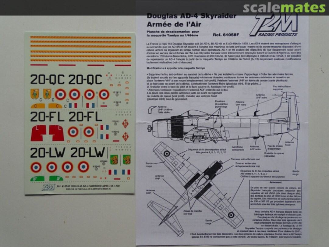 Contents AD-4 Skyraider 61058F Tamiya