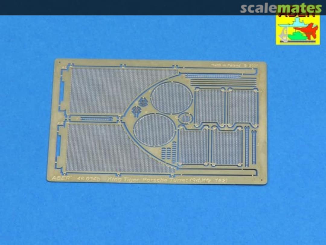 Contents Grilles for Sd.Kfz. 182 King Tiger (Porsche Turret) 48A27 Aber