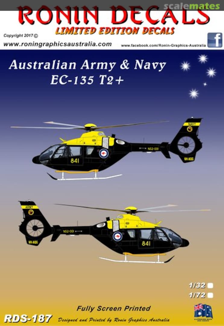 Boxart EC-135 T2+ Australian Army & Navy RDS-187 Ronin Decals