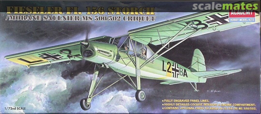 Boxart Fieseler Fi. 156 Storch / Morane Saulnier MS 500/502 Criquet 1661 Academy