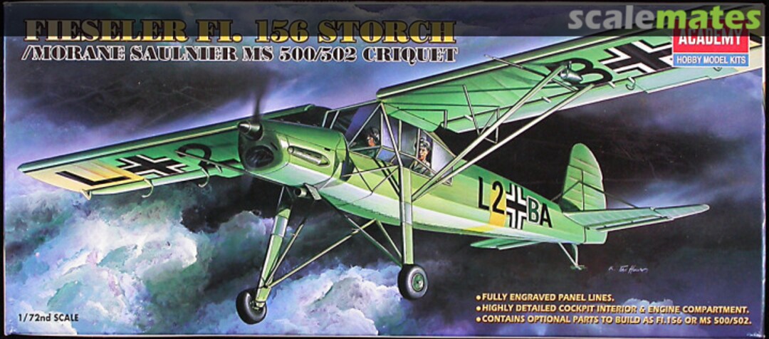 Boxart Fieseler Fi. 156 Storch / Morane Saulnier MS 500/502 Criquet 1661 Academy