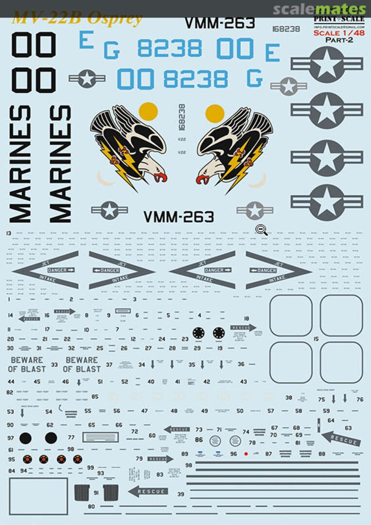 Contents MV-22B Osprey Part 2 48-215 Print Scale