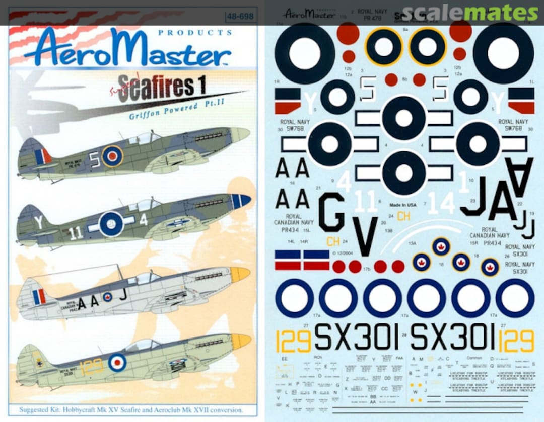 Boxart Super Seafires 1 48-698 AeroMaster