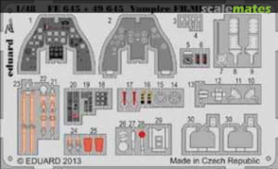 Boxart Vampire FB. Mk.5/ FB. Mk.9 S.A. FE645 Eduard