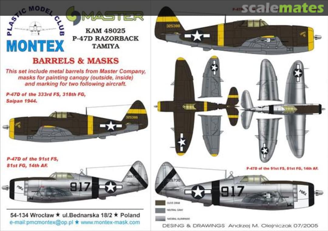 Boxart Republic P-47D Thunderbolt KAM48025 Montex