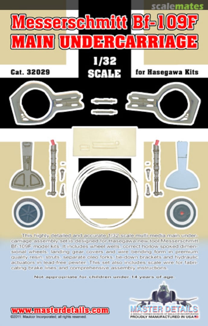 Boxart Messerschmitt Bf 109F Main Undercarriage 32029 Master Details