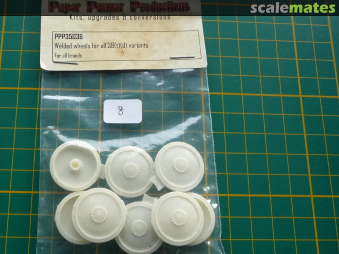 Boxart Welded wheels for all 38(t)(d) variants PPP35036 Paper Panzer Productions