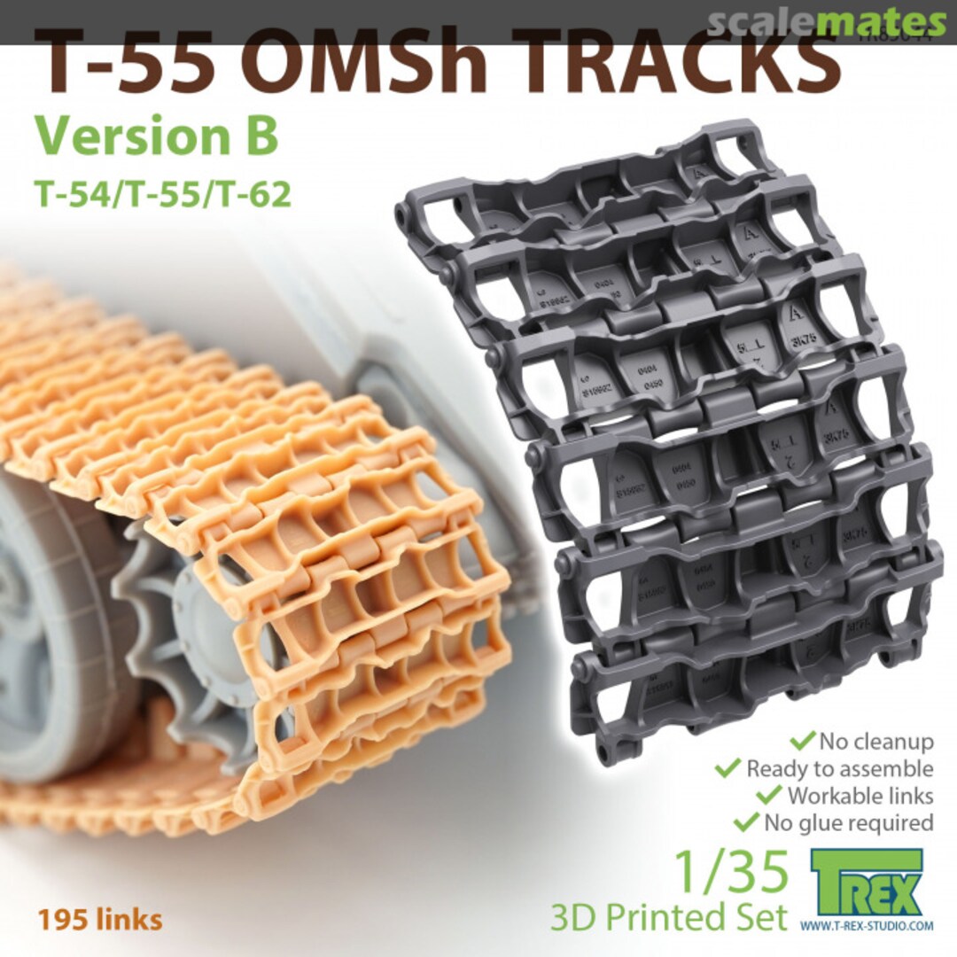 Boxart T-55 OMSh Tracks - Version B TR85044 T-Rex Studio