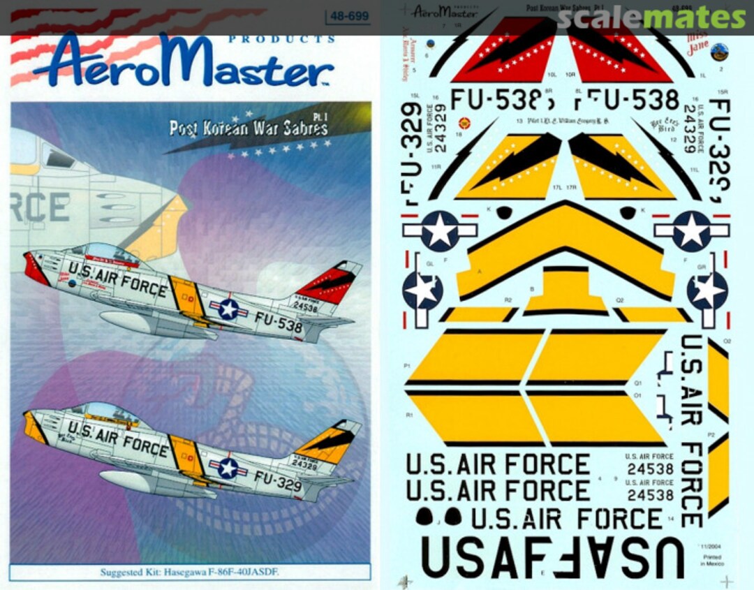 Boxart Post Korean War Sabres Pt. I 48-699 AeroMaster