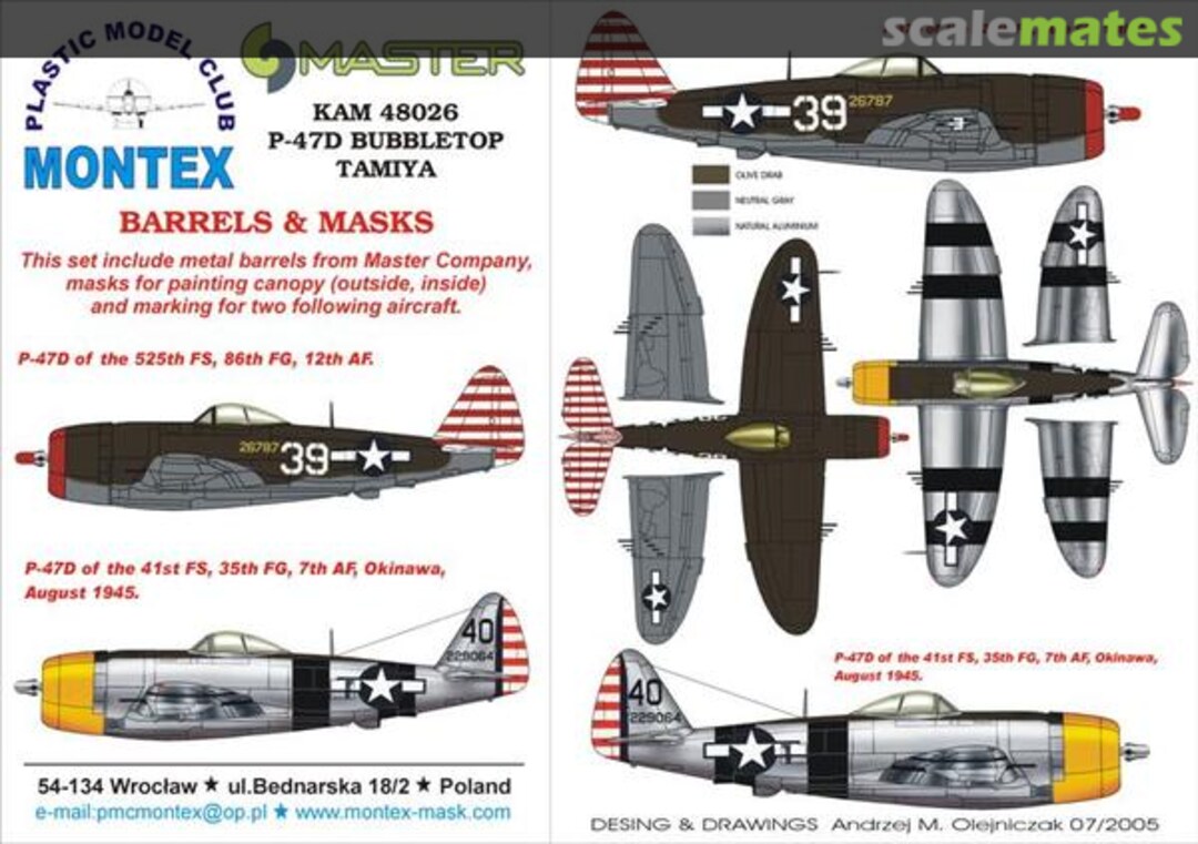 Boxart Republic P-47D Thunderbolt KAM48026 Montex