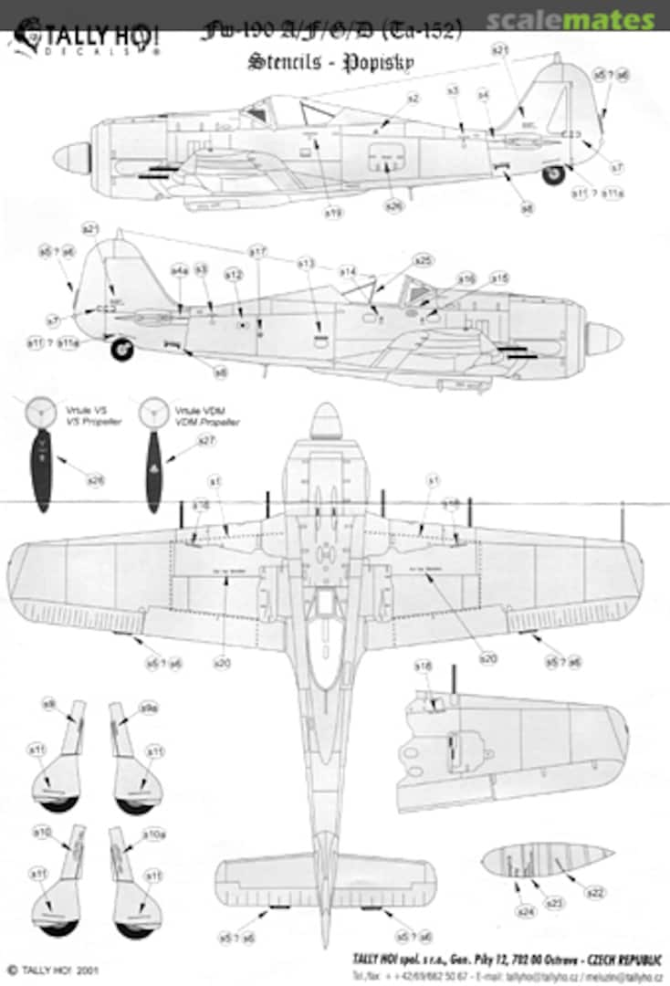 Boxart Focke Wulf 190 A/D/F/G & Ta 152 S 32 003 Tally Ho! (CZ)