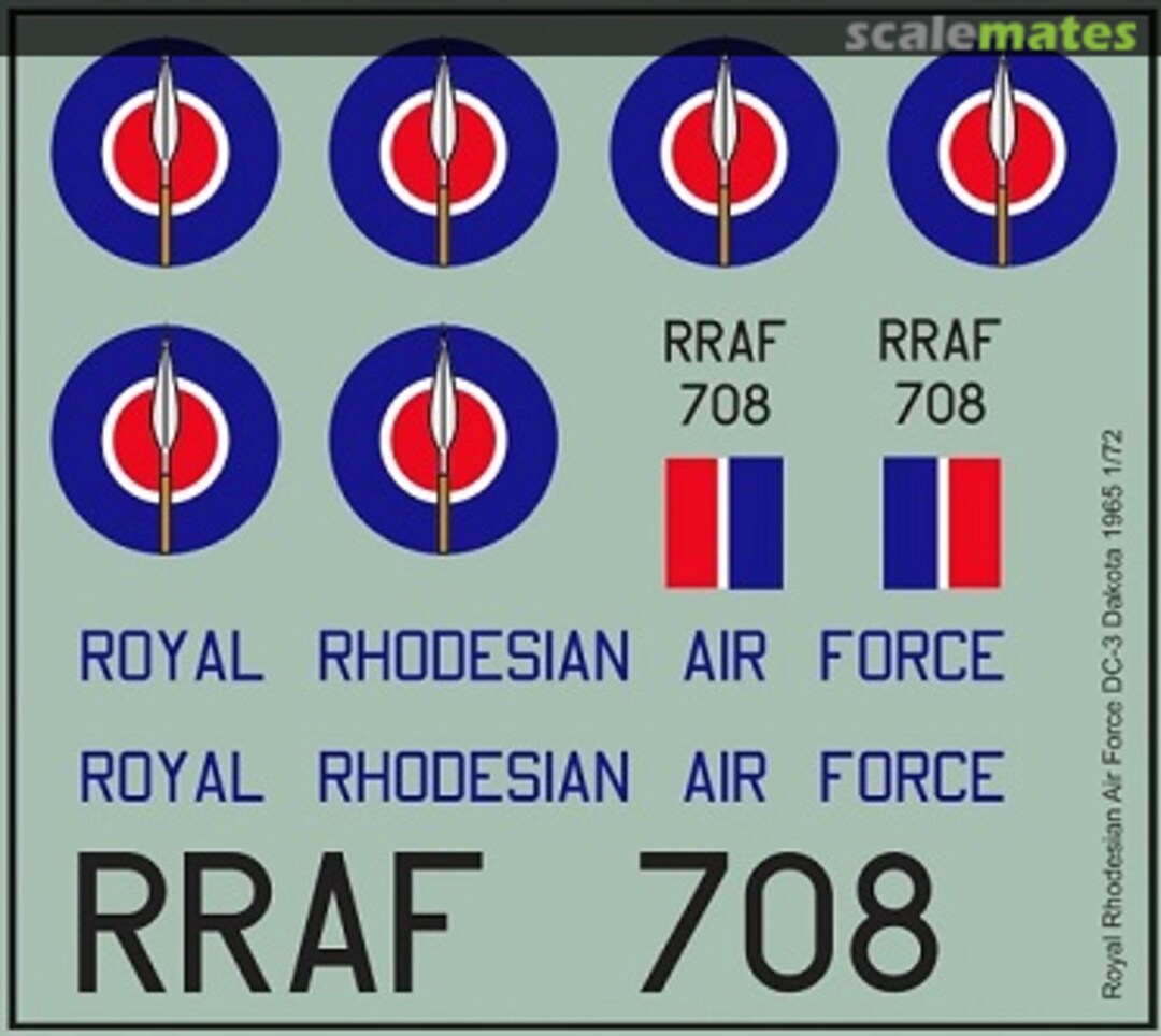 Boxart Royal Rhodesian Air Force DC-3 Dakota MAV-RZ4814 MAV Decals