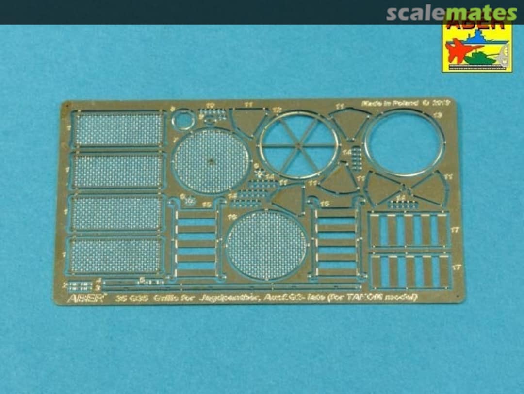 Contents Grilles for Panther, Ausf.G; Jagdpanther, Ausf.G2 - Late Models 35G35 Aber