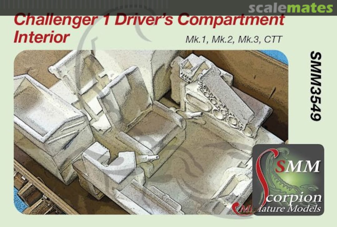 Boxart Challenger 1 Driver's Compartment Interior SMM3549 Scorpion Miniature Models