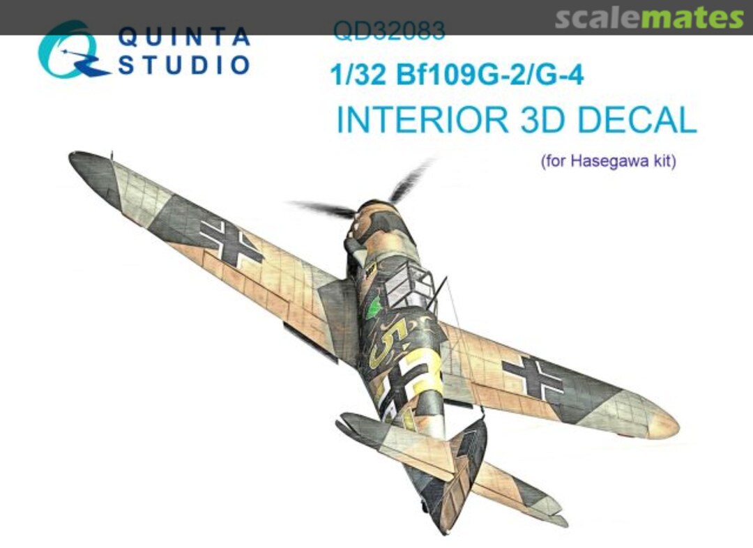 Boxart Bf109G-2/G-4 interior 3D decals QD32083 Quinta Studio