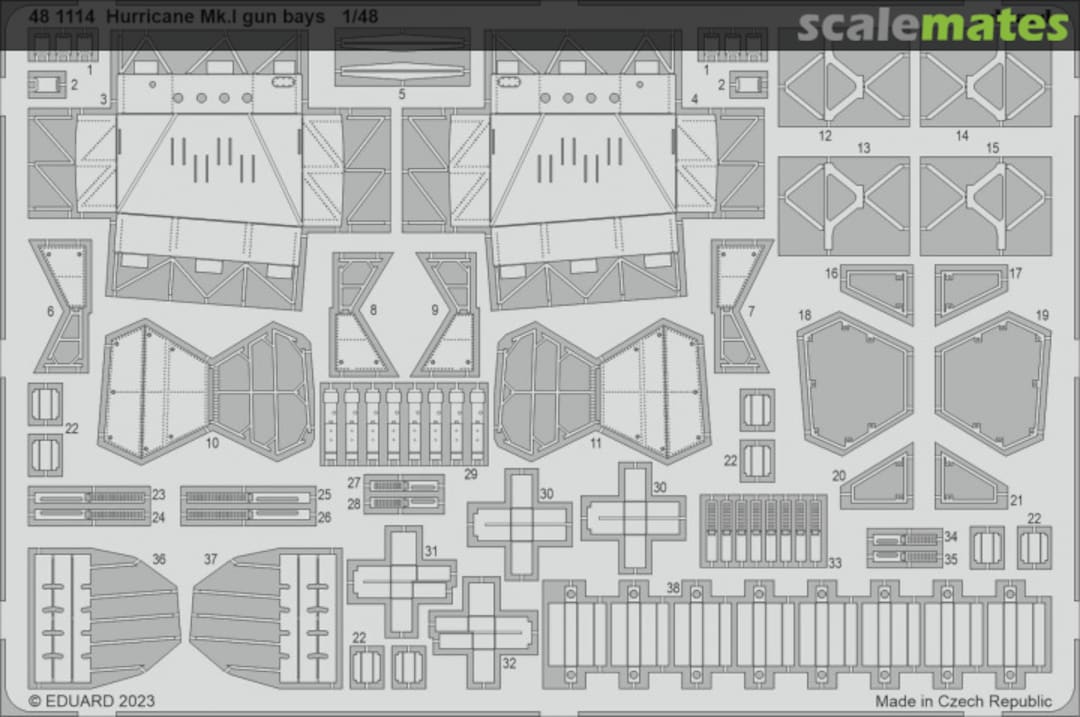 Boxart Hurricane Mk.I gun bays 481114 Eduard