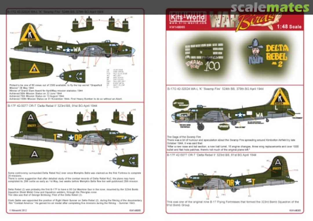 Boxart B-17 Flying Fortress KW148065 Kits-World