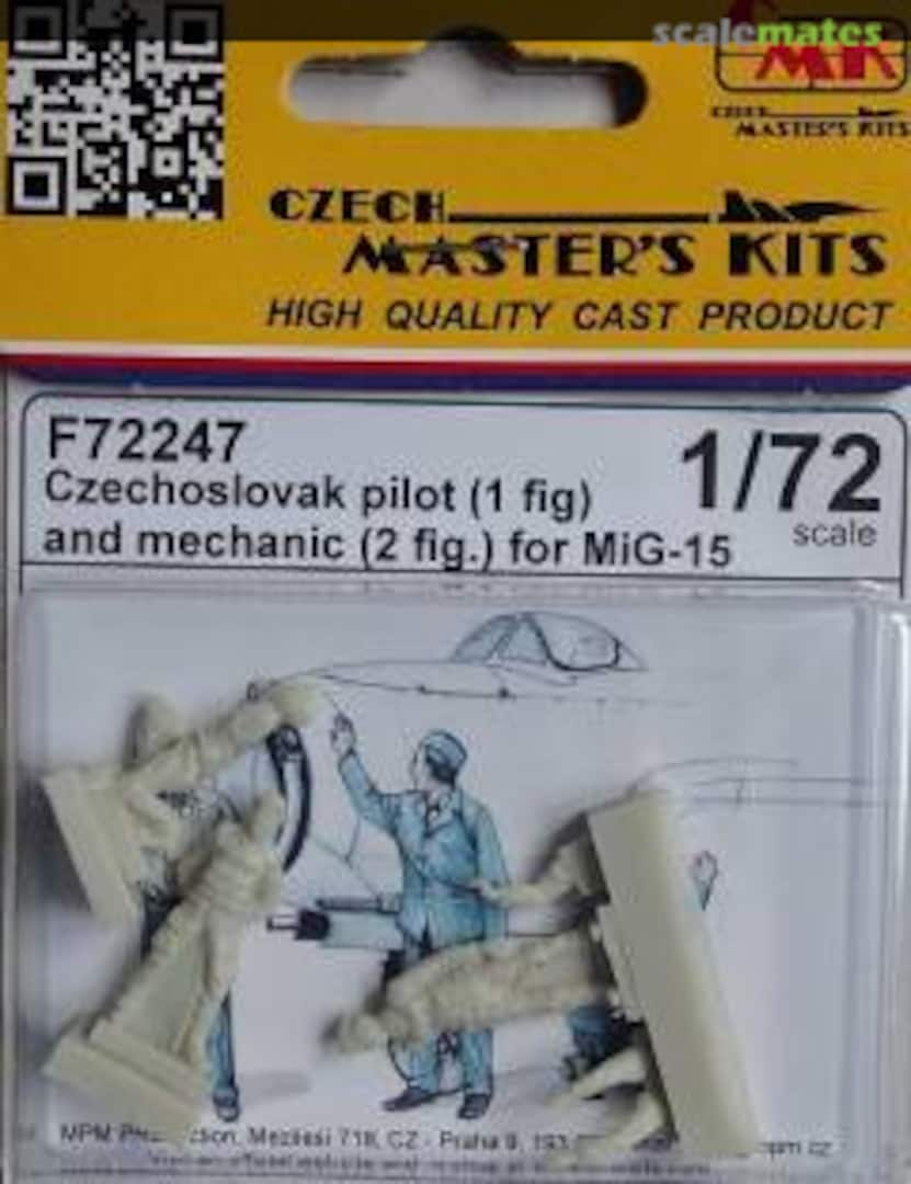 Boxart Czechoslovak pilot (1 fig.) and mechanic (2 fig.) for MiG-15 F72247 CMK