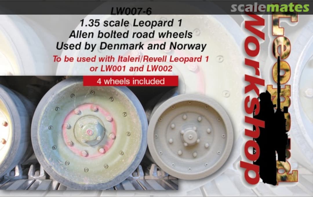 Boxart Leopard 1 Allen bolted road wheels LW007-6 Leopard Workshop