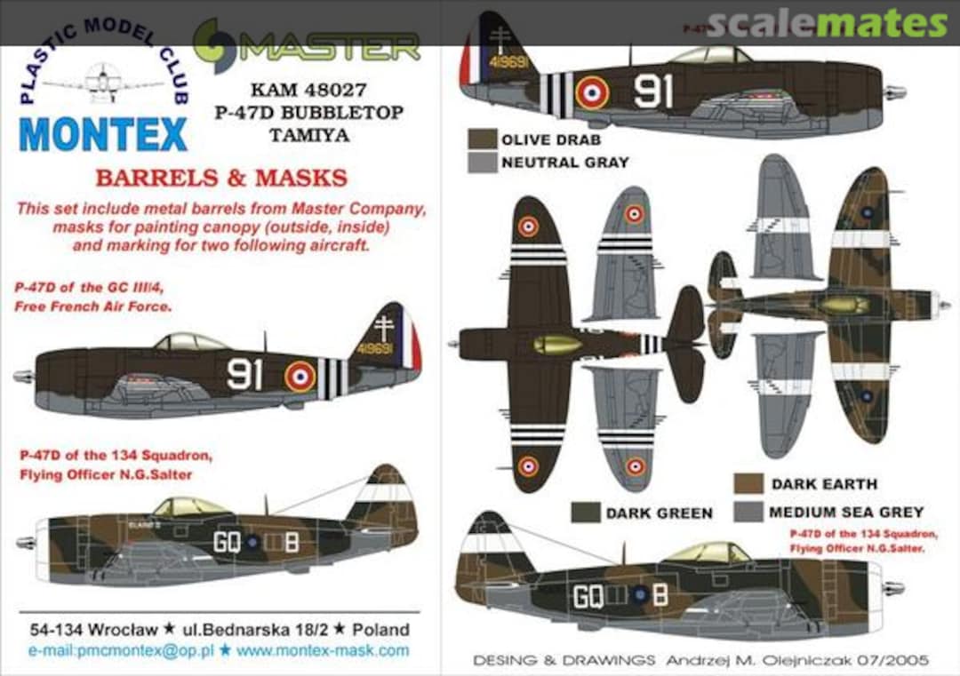 Boxart Republic P-47D Thunderbolt KAM48027 Montex