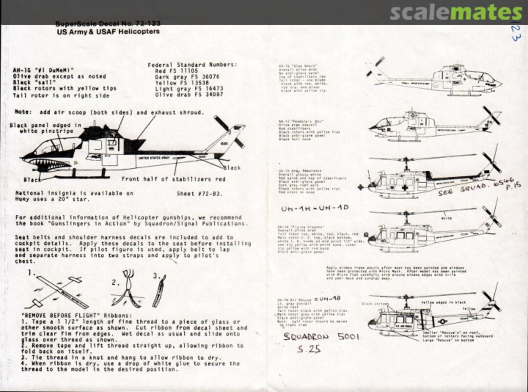 Boxart US Army & USAF Helicopters 72-123 SuperScale International