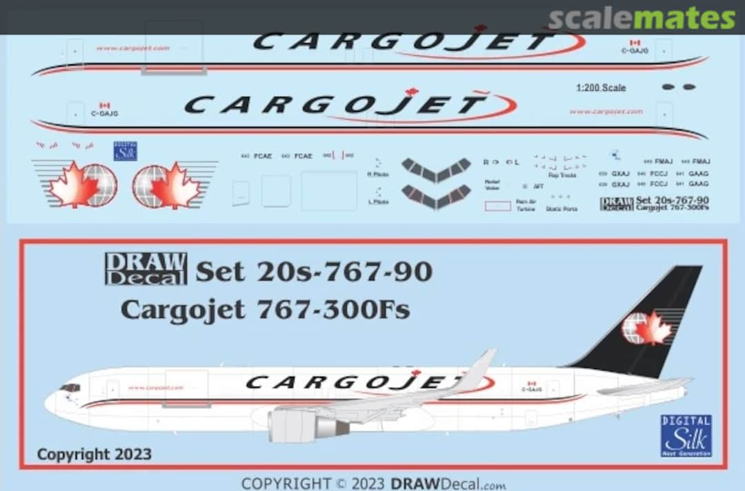 Boxart Cargojet 767-300Fs 20-767-90 Draw Decal