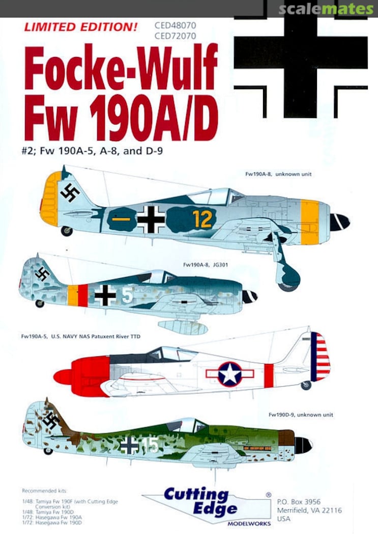 Boxart Focke-Wulf Fw 190A/D CED48070 Cutting Edge Modelworks