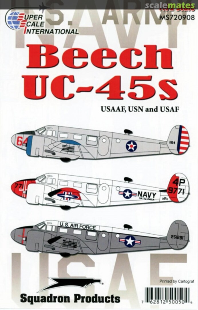 Boxart Beech UC-45s USAAF, USN and USAF MS720908 SuperScale International