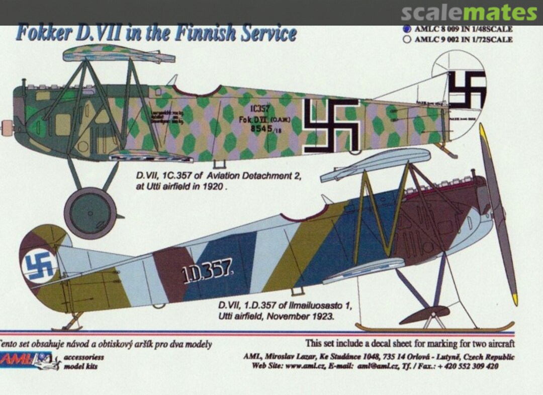 Boxart Fokker D. VII in Finnish Service AMLC8009 AML