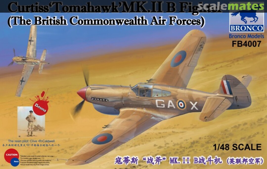 Boxart Curtiss 'Tomahawk' Mk.II B Fighter FB4007 Bronco