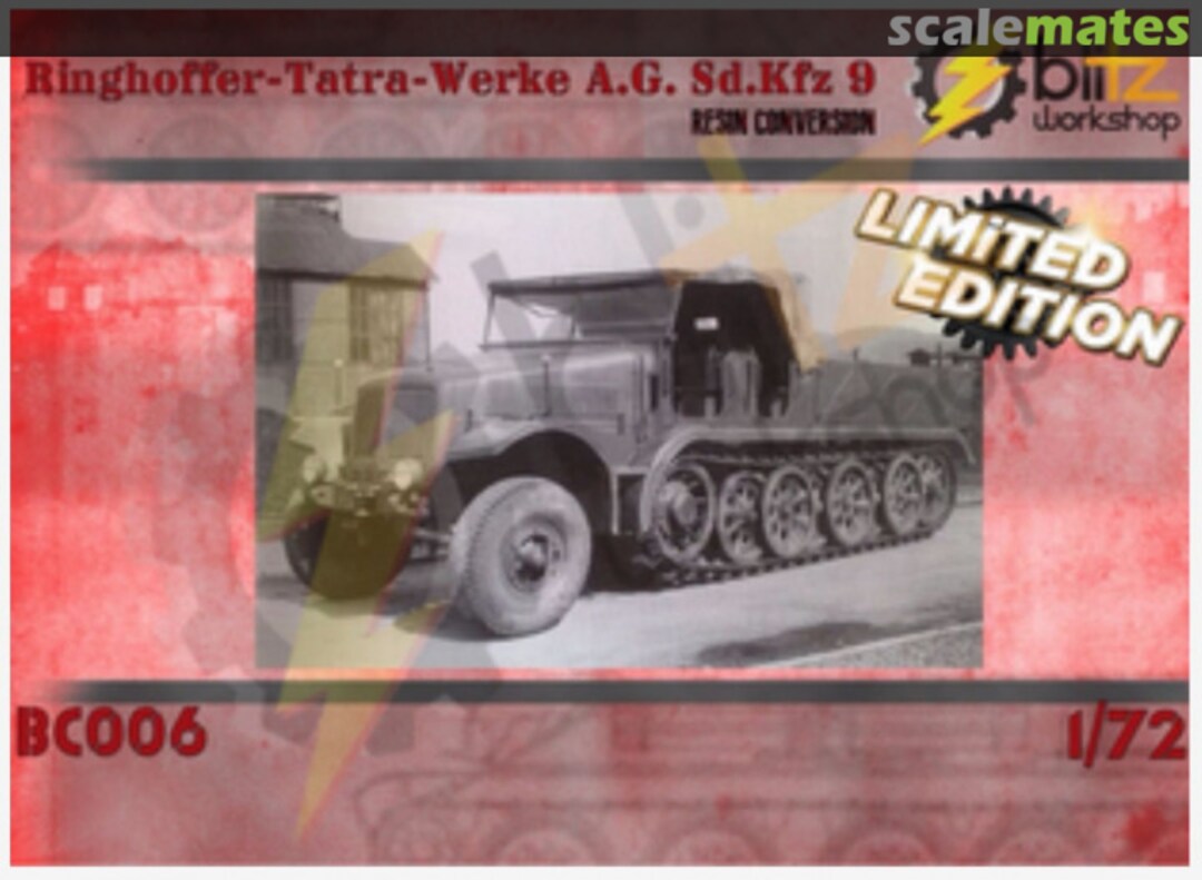 Boxart Ringhoffer-Tatra-Werke A.G. Sd.Kfz 9 conversion BC006 Blitz Workshop