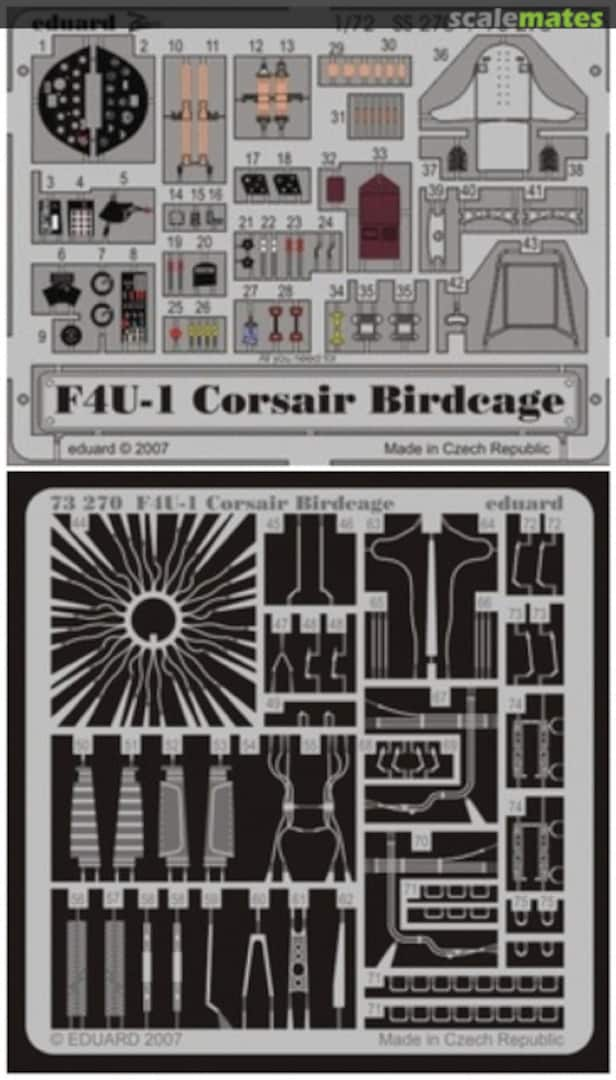 Boxart F4U-1 Birdcage Color PE 73270 Eduard