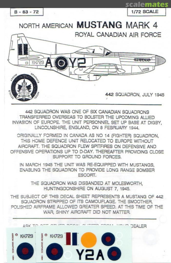 Contents North American Mustang Mark 4 B-83-72 Arrow Graphics