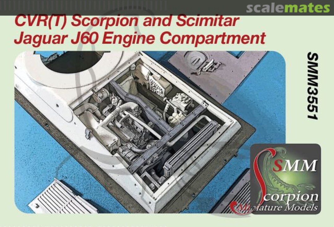 Boxart CVR(T) Scorpion & Scimitar Jaguar J60 Engine Compartment SMM3551 Scorpion Miniature Models