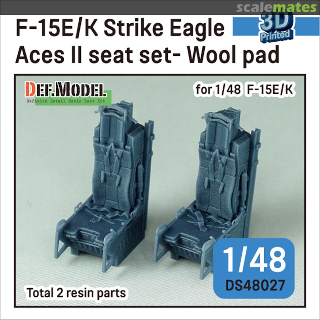 Boxart F-15E/K Strike Eagle Aces II seat set- Wool pad DS48027 Def.Model