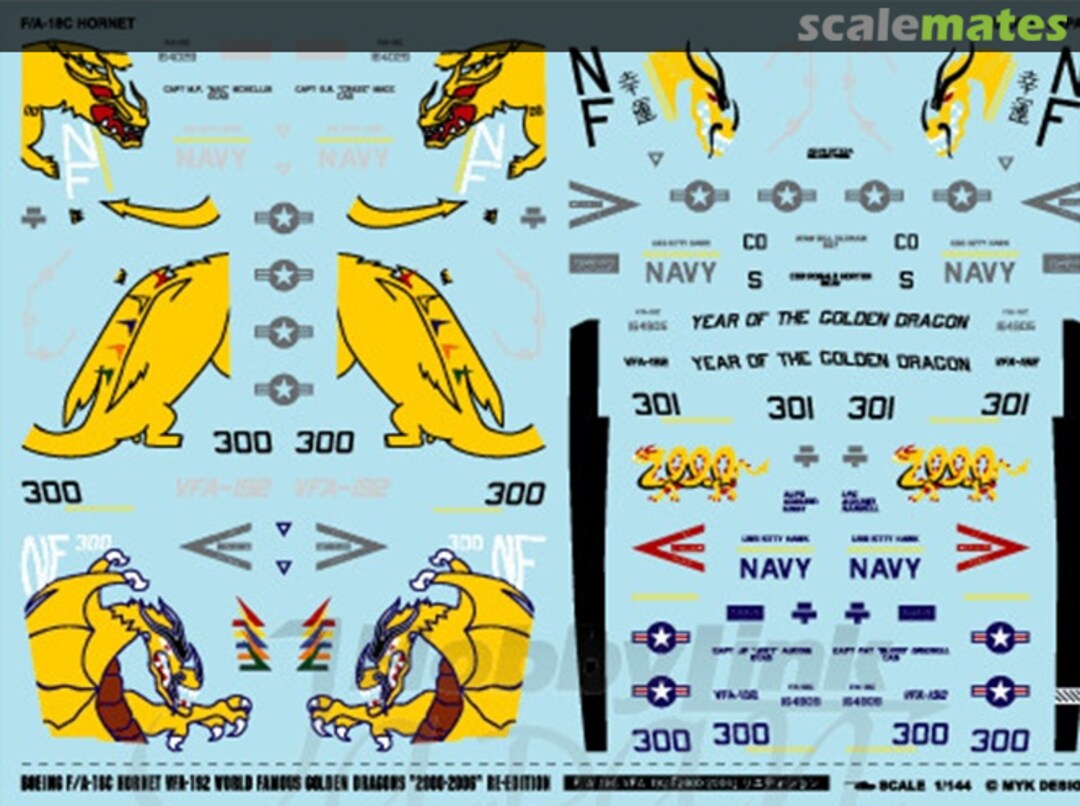 Boxart F/A-18C VFA-192 Golden Dragons 2000-2006 06283 MYK Design