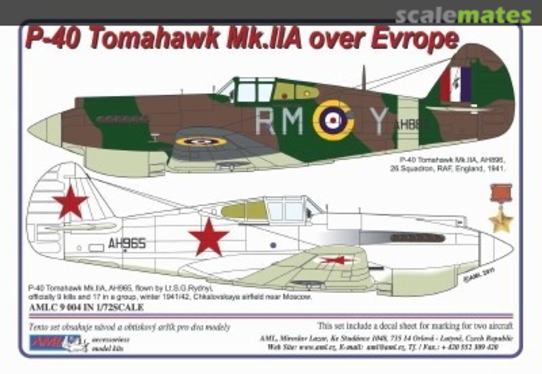 Boxart P-40 Tomahawk Mk.IIA over Europe AMLC9004 AML