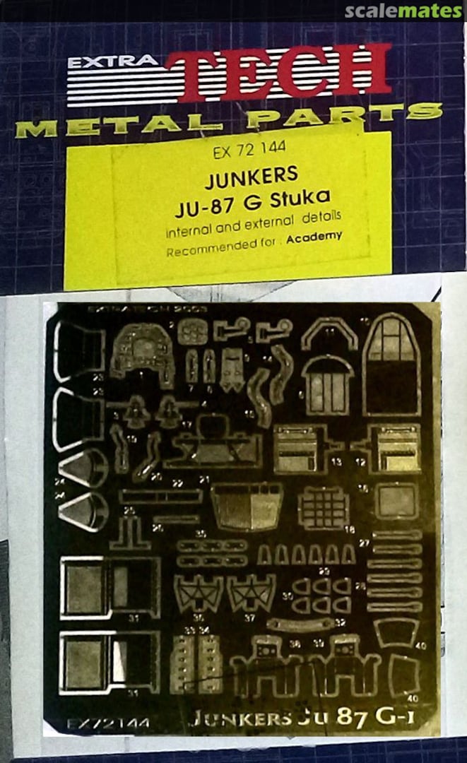 Boxart Junkers Ju-87G1 Stuka internal and external details 72144 Extratech