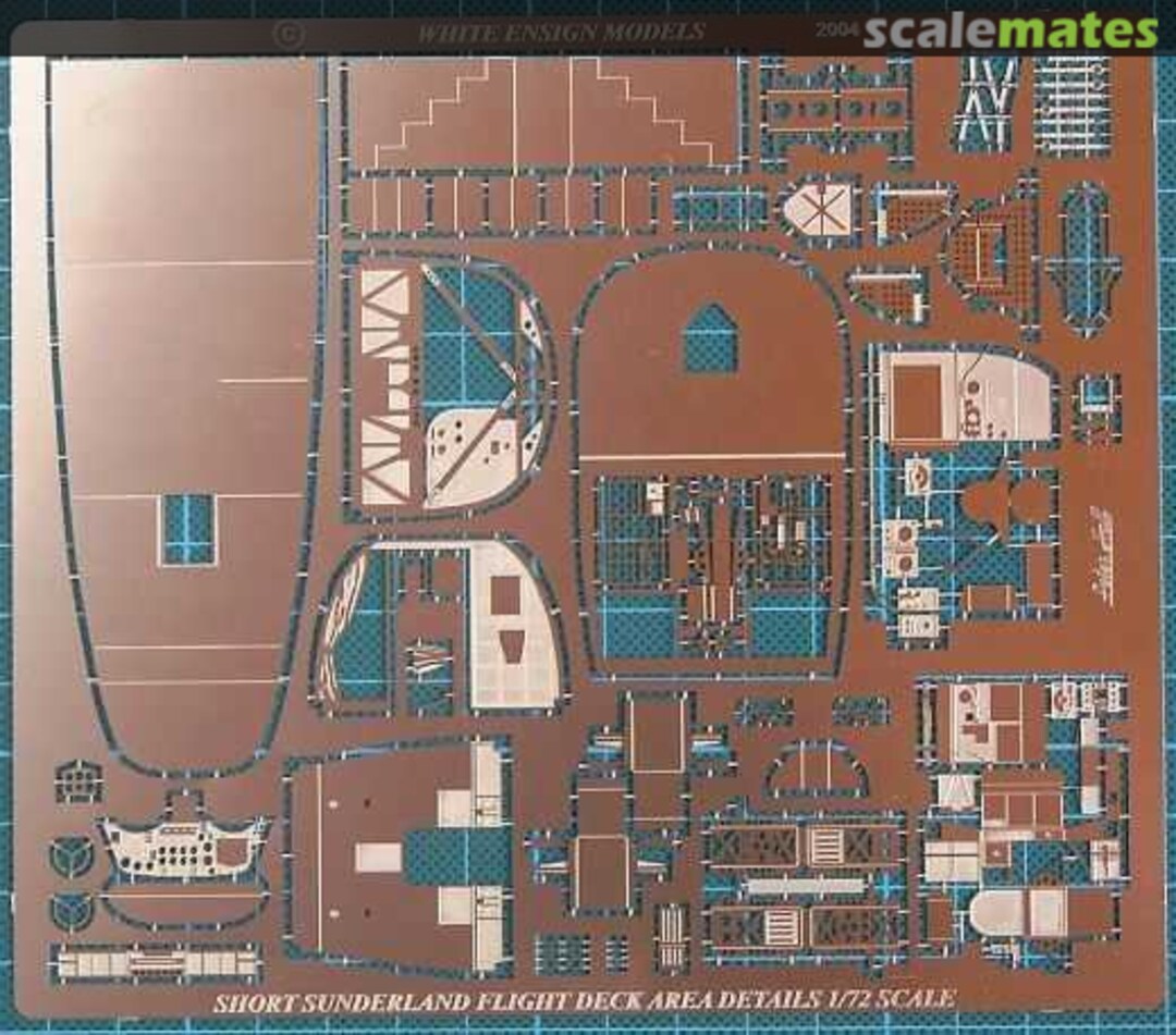 Boxart Short Sunderland Set Cockpit Details PE 7206 White Ensign Models