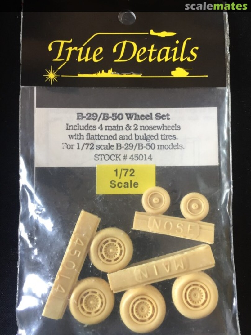 Boxart B-29/B-50 Wheel Set 45014 True Details