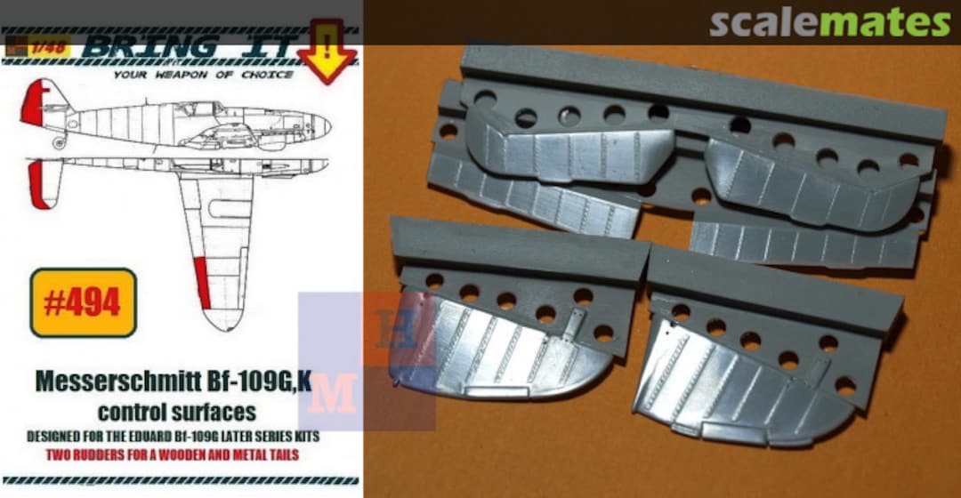 Boxart Messerschmitt Bf-109G/K control surfaces 494 MLH/Bring It!